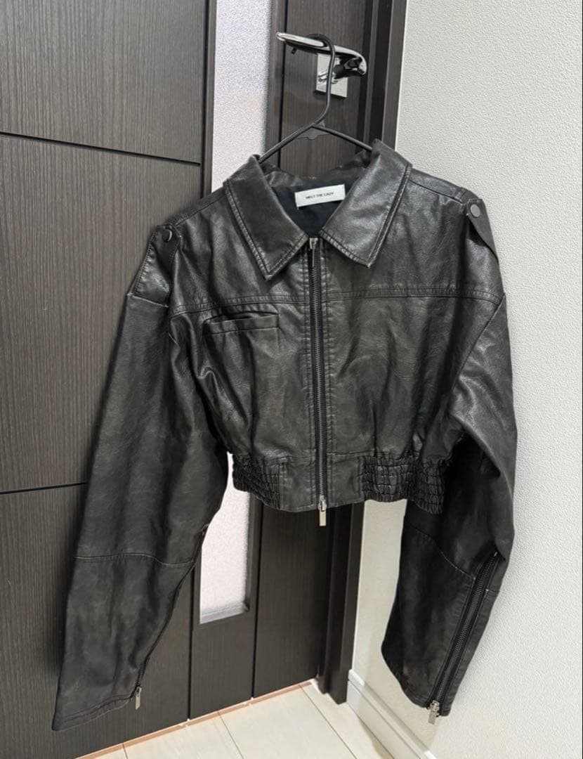 最安値！ melt the lady fake leather jacket