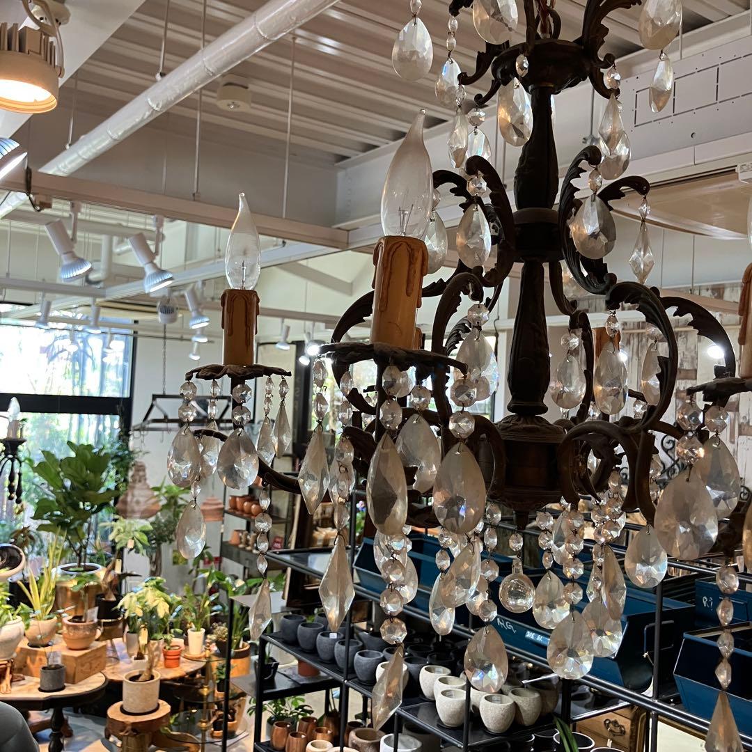 アンティーク　シャンデリア　照明　黒　ブラック