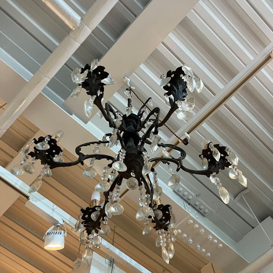 アンティーク　シャンデリア　照明　黒　ブラック