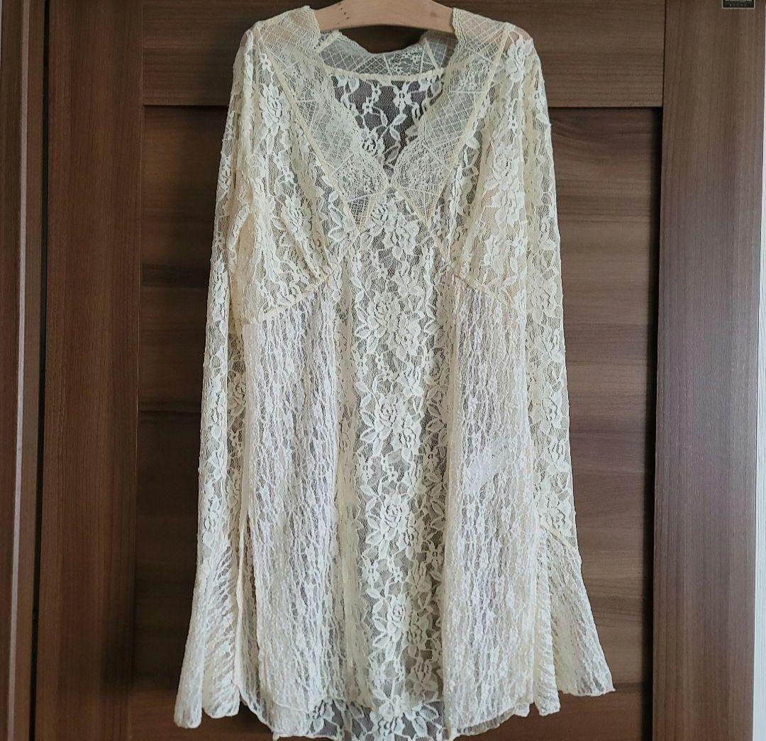 COMBINATION LACE TOP　ameri vintage