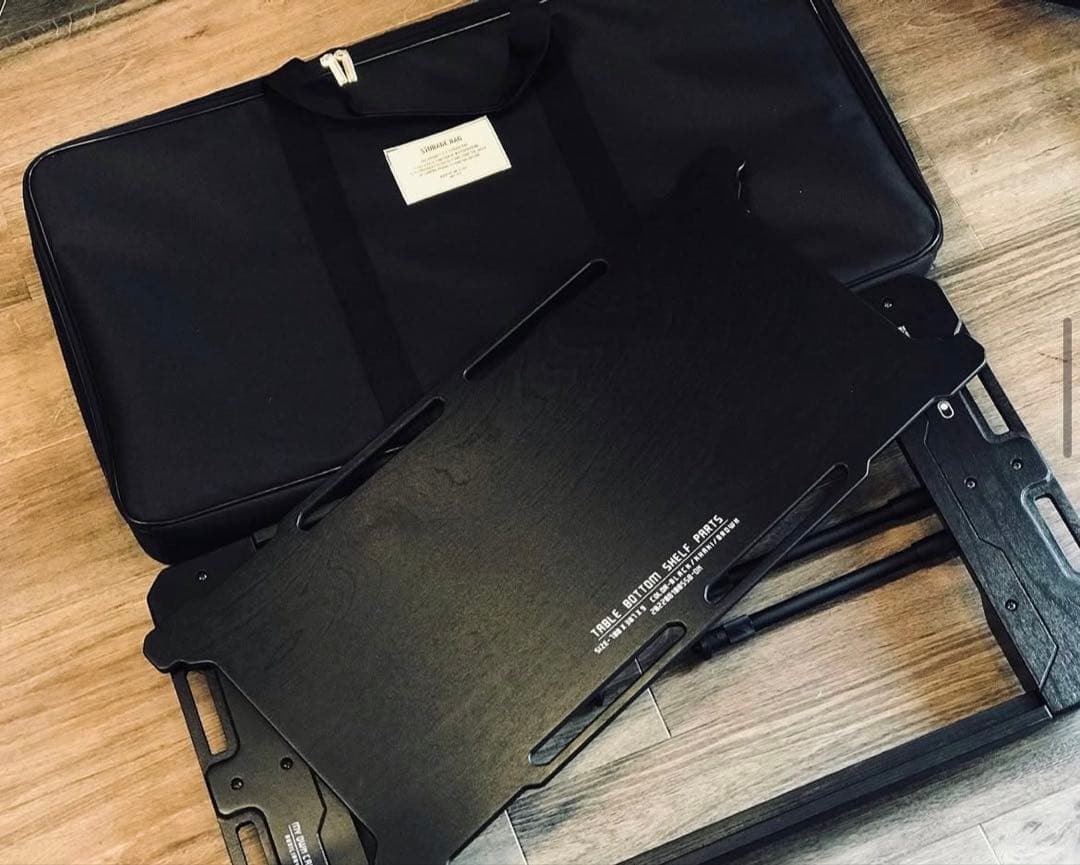 値下げ中！　on u life テーブル 黒 収納ケース付き