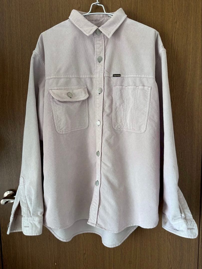 Supreme Washed Corduroy Shirt M ダスティピンク