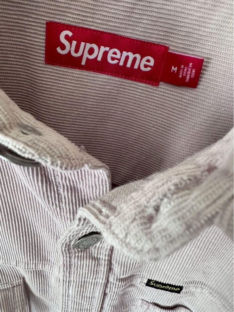 Supreme Washed Corduroy Shirt M ダスティピンク