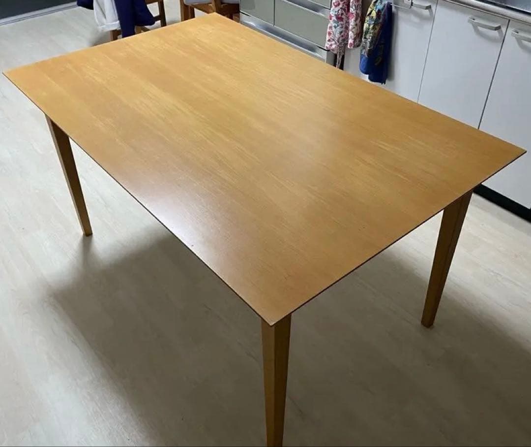 無印良品　ナチュラル木製　長方形ダイニングテーブル