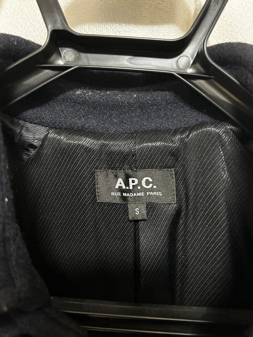 A.P.C. ネイビー ステンカラーコート ウール【美品】【値下げしました】
