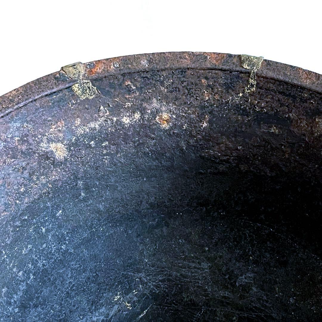アンティーク　鉄鍋　特大　釜炒り　茶炒り　大鍋　約200年前　江戸時代