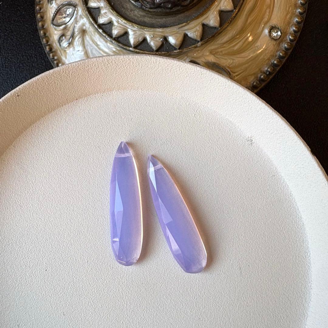 《ポメころび様》アイリスアゲートドゥルージー⑨＆スコロライト＊フープイヤリング