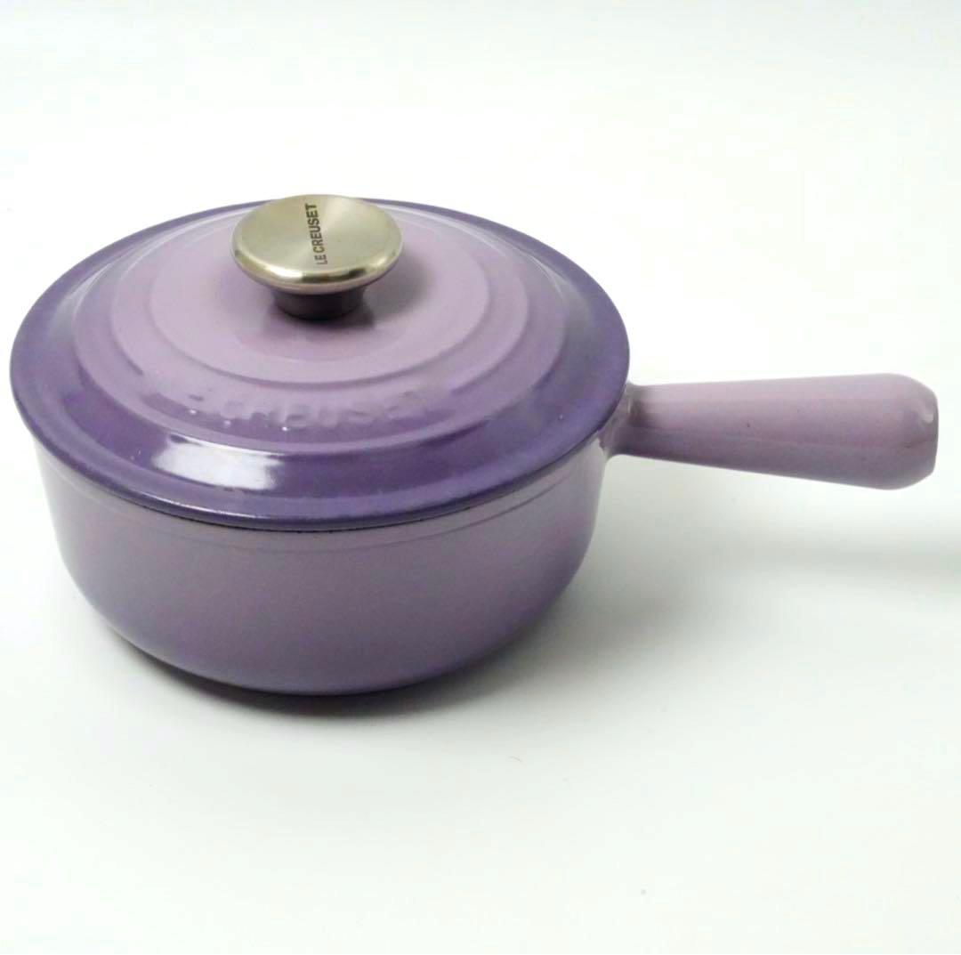 【美品】LE CREUSET　ソースパン　ブルーベルパープル　18cm