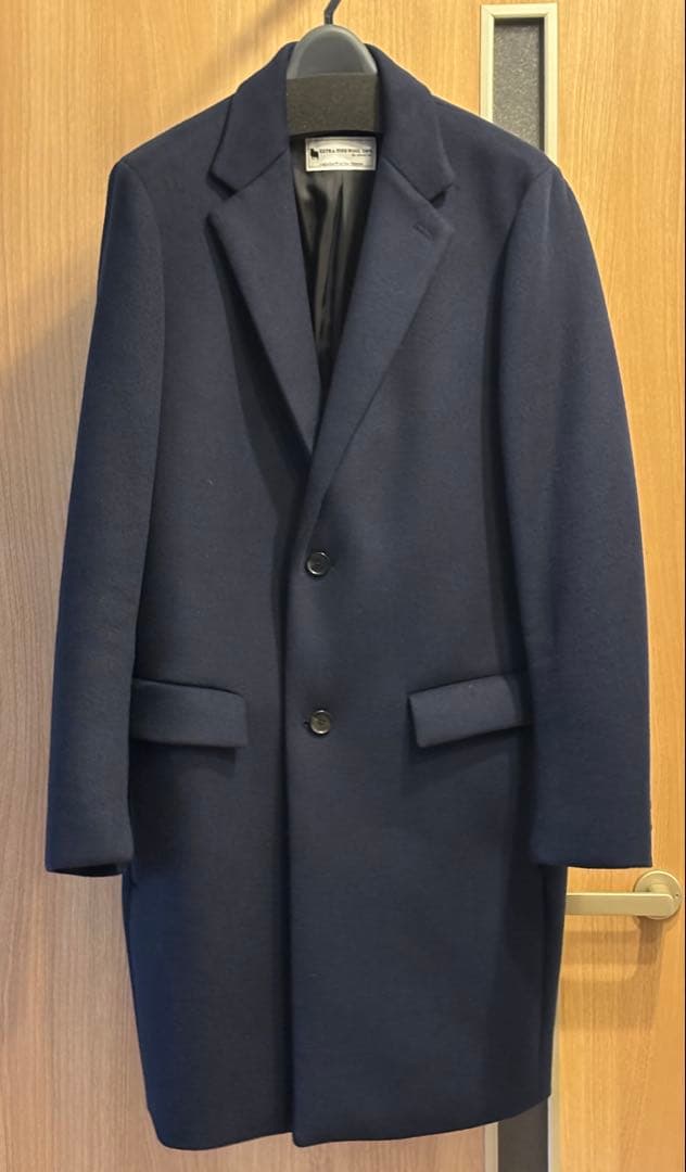 UNITED ARROWS ソリッド メルトン チェスターコート　ネイビー
