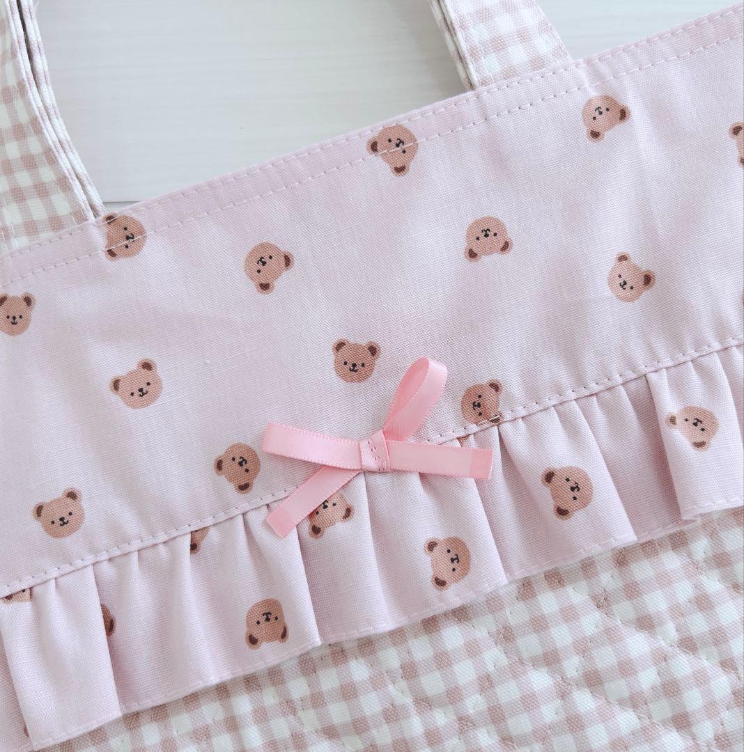 キルティング レッスンバッグ 上履き入れ