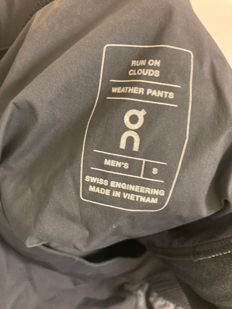 On Weather Pants Sサイズ ブラック　グレー　駿河台大学