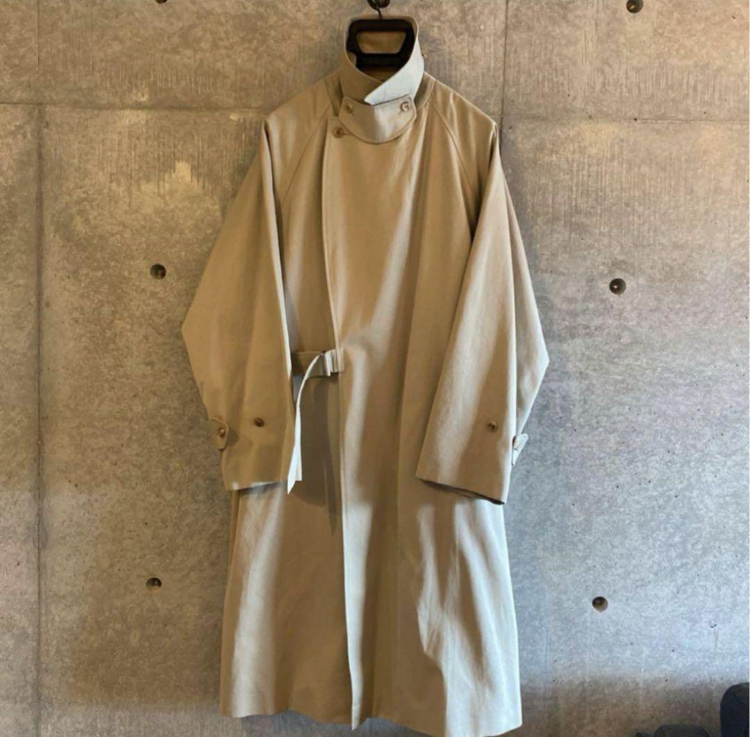 美品■comoliコットンギャバタイロッケンコート　ライナー付size1
