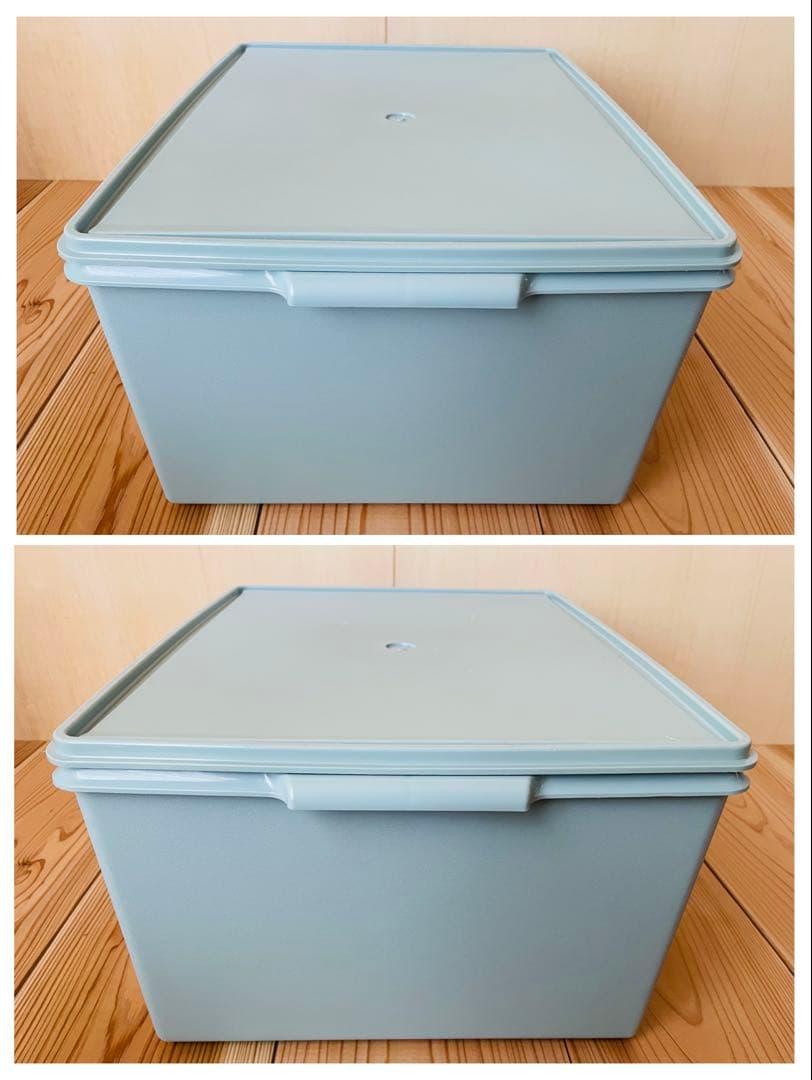 2個セット/送料込/タッパーウェア/スーパーケース/ディープスーパーケース/水色