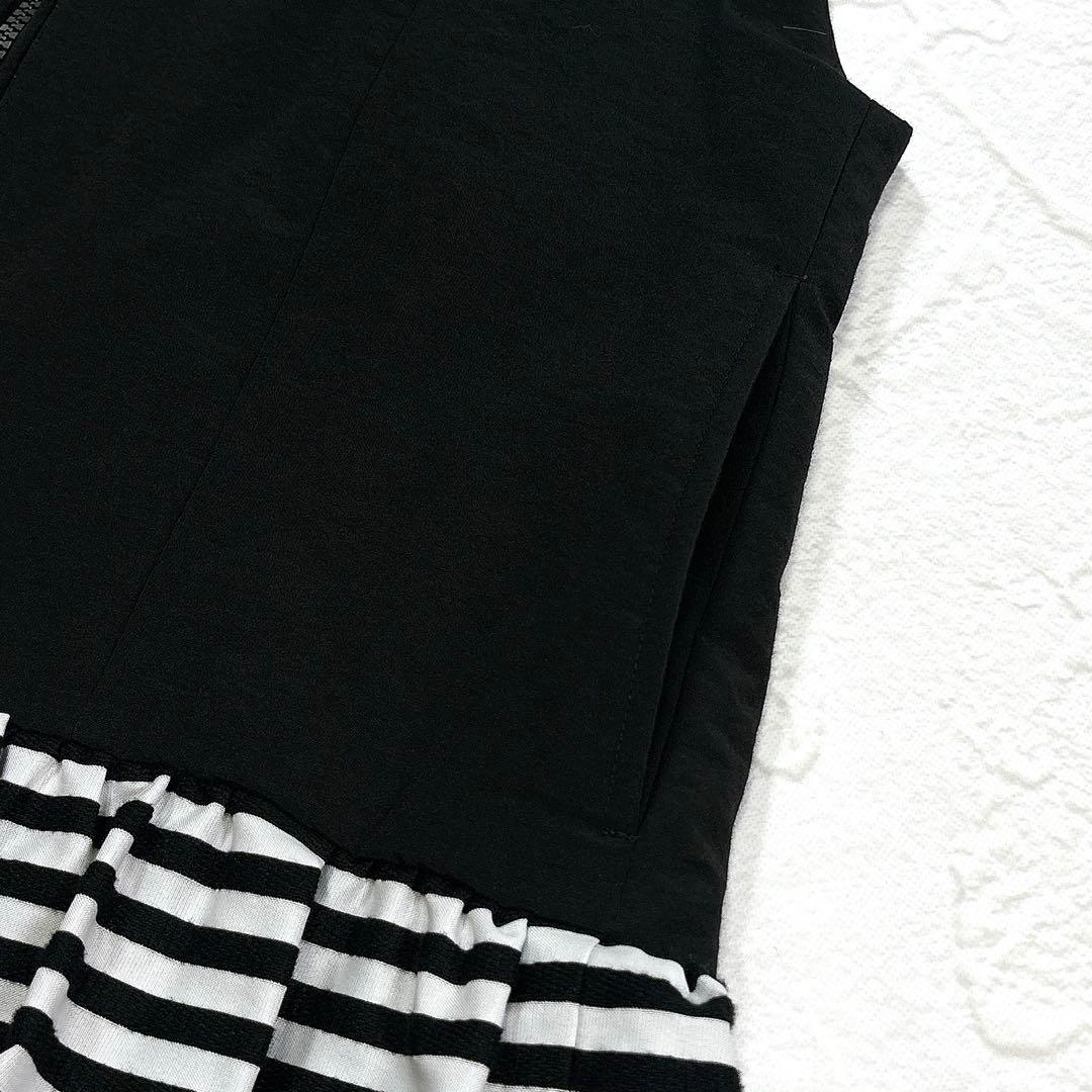 ✨極美品✨ボーダーズアットバルコニー　PEPLUM ZIP VEST 中綿　38