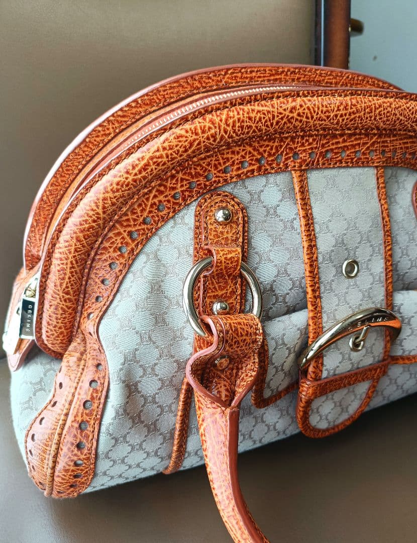 CELINE セリーヌ マカダム バッグ ヴィンテージ ミニボストン 正規品