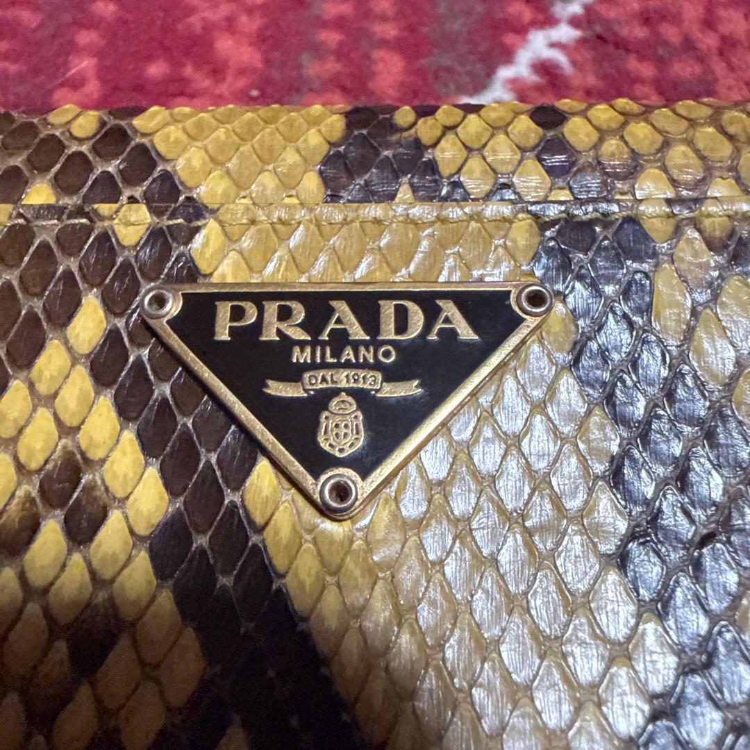 プラダ パイソン 長財布 PRADA 蛇革