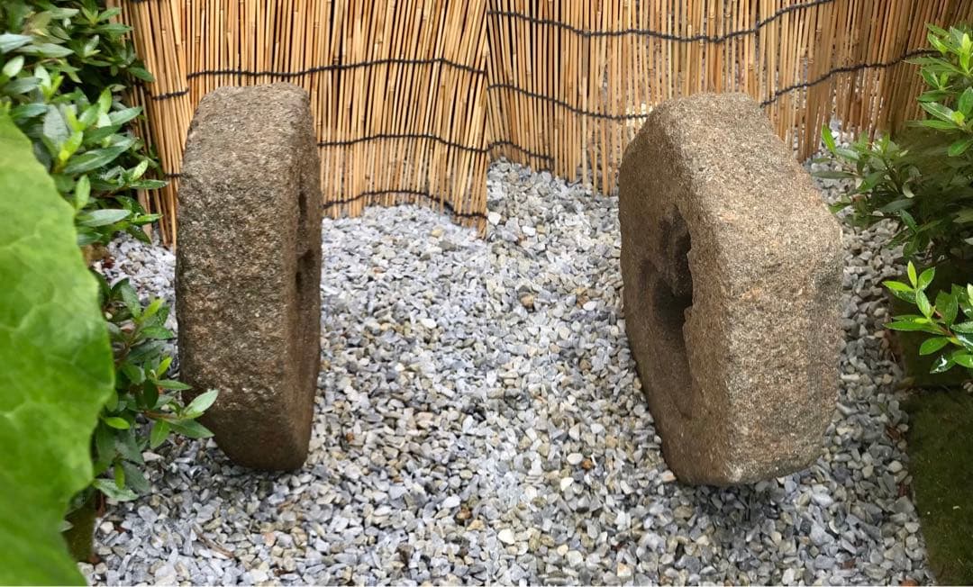 【天然石・瓢箪模様・屋上テラス灯篭・オブジェ・坪庭石灯篭・露地庭灯篭】造園水石
