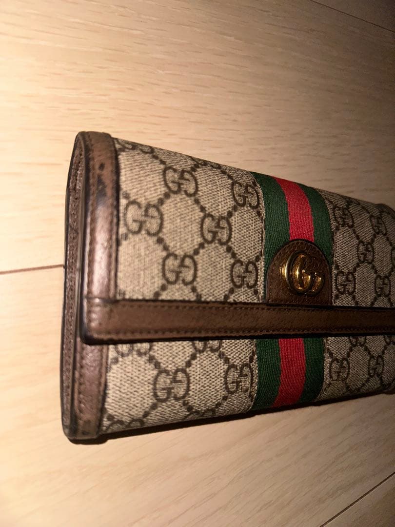 GUCCI グッチ 長財布 GGキャンバス×レザー ロングウォレット