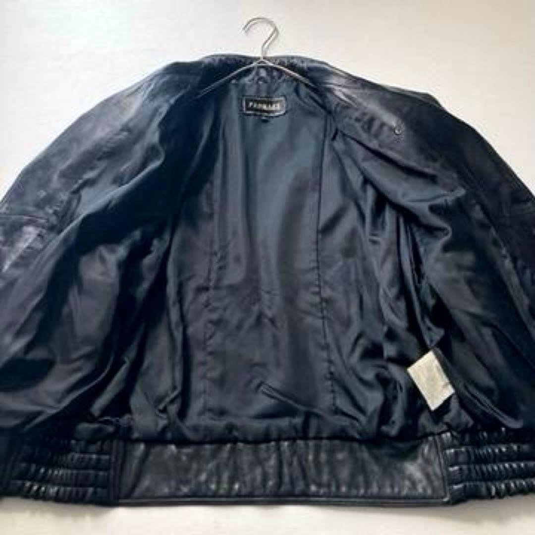 【美品】VINTAGE　90s 本革 レザージャケット 短丈 黒 日本製 y2k