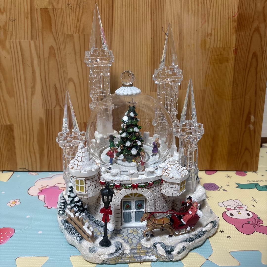 クリスマス スノードーム LEDライト付き