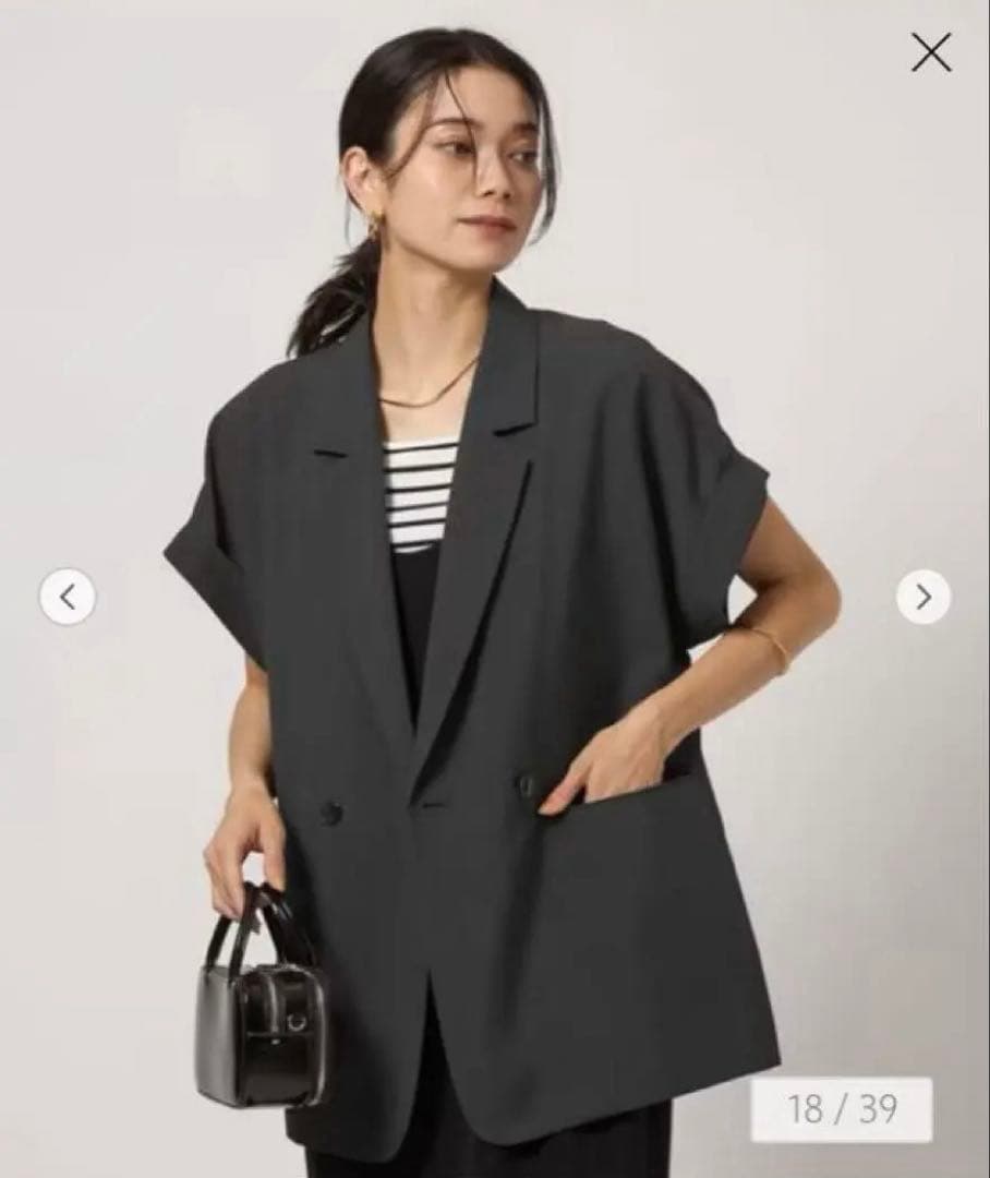 グリーンレーベル　レディース　トップス　フレンチスリーブ シャツ ジャケット