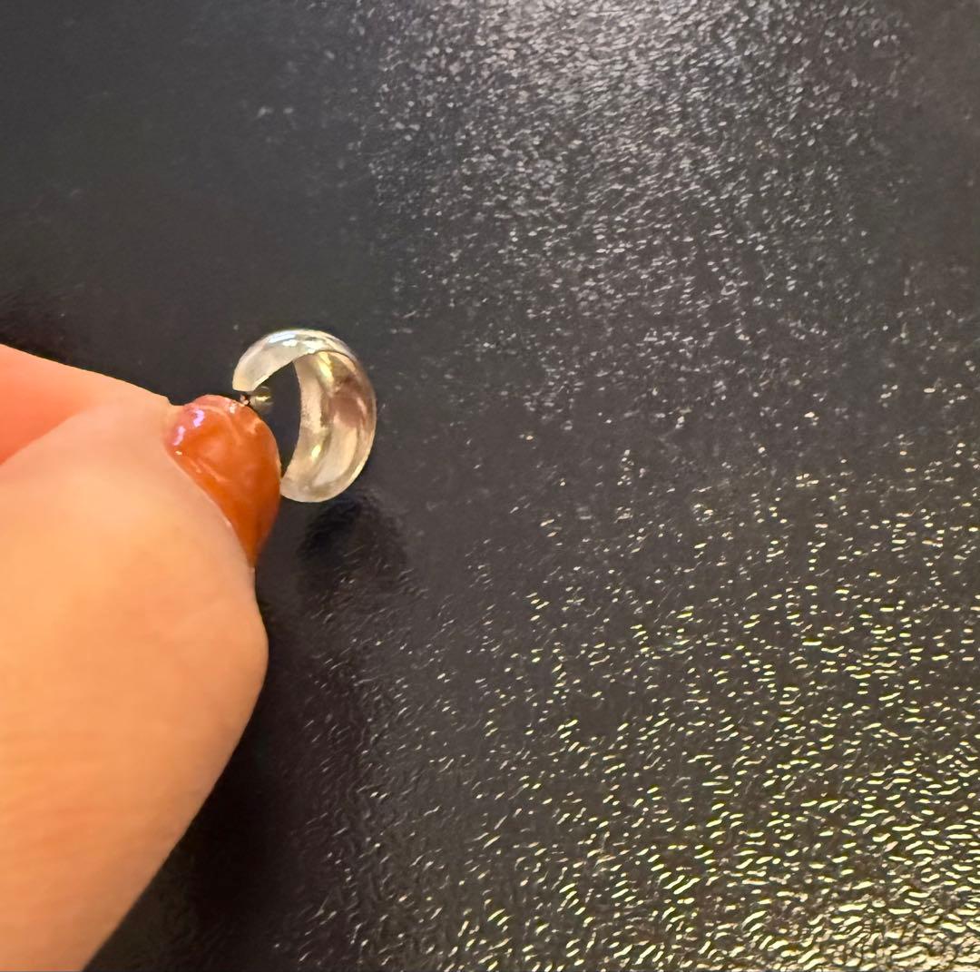 【Maru さま専用】K14WG フープピアス ホワイトゴールド　ペア