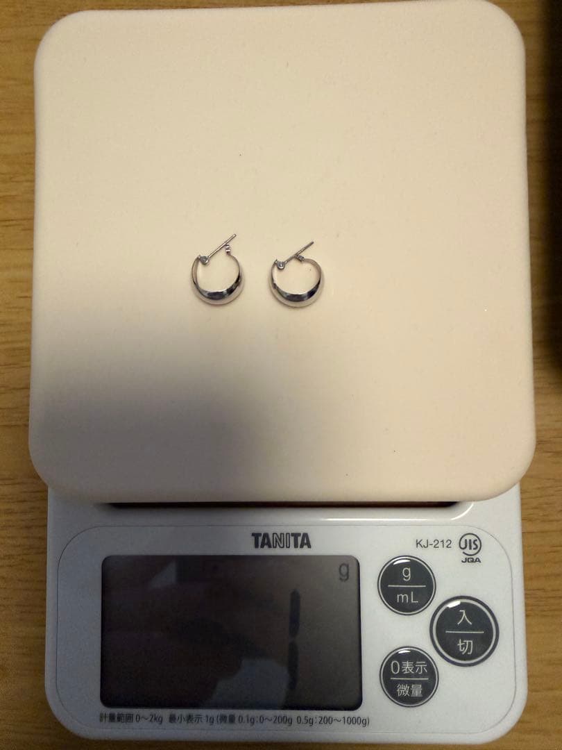 【Maru さま専用】K14WG フープピアス ホワイトゴールド　ペア