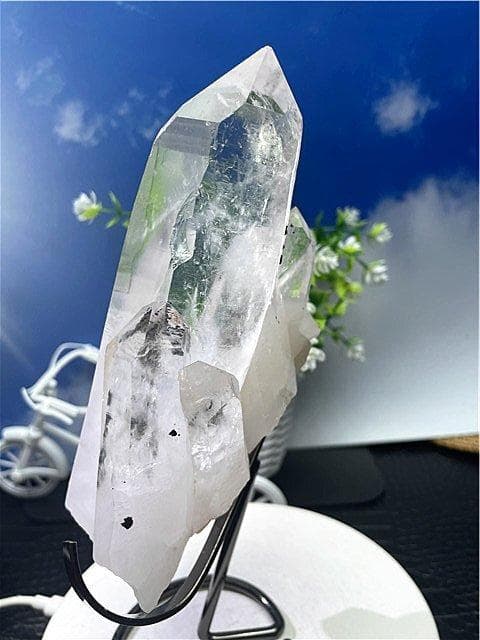 ◆超強いパワー(藍針入り)天然水晶クラスターB88B6/253B26A