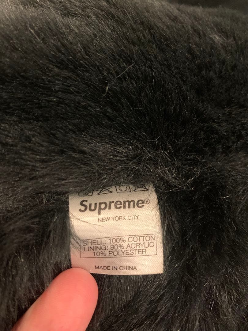 Supreme フェイクファーコーチジャケット 黒 L 2006〜2007年頃