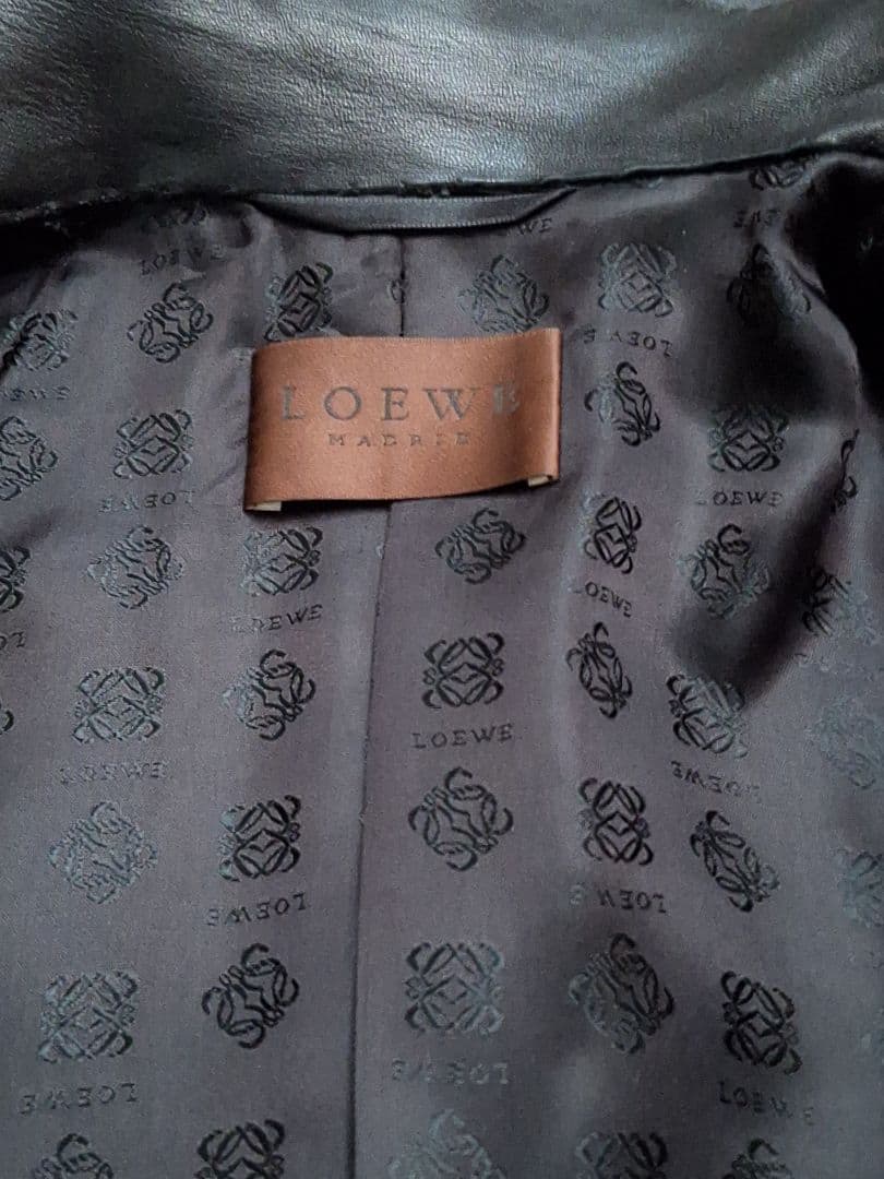 【美品】　LOEWE　黒　レザー　ジャケット　子羊　柔らかい