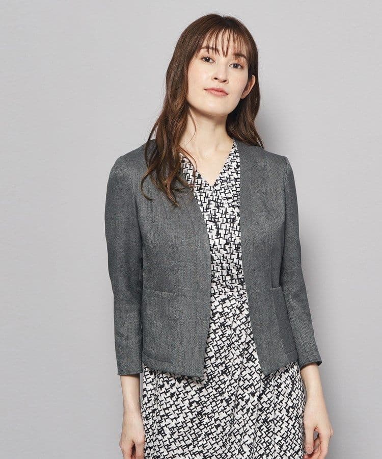 美品 coup de chance 麻調合繊ストレッチパンツスーツ