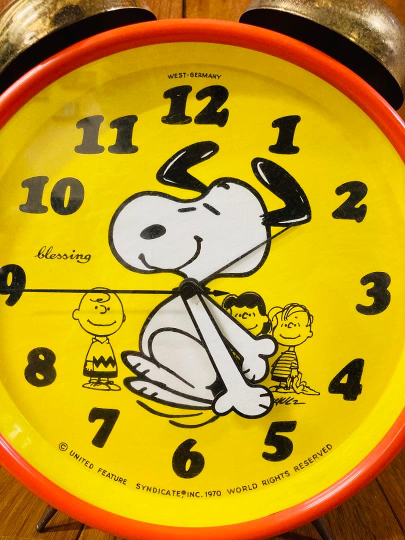 70s vintage PEANUTS SNOOPY 目覚まし時計