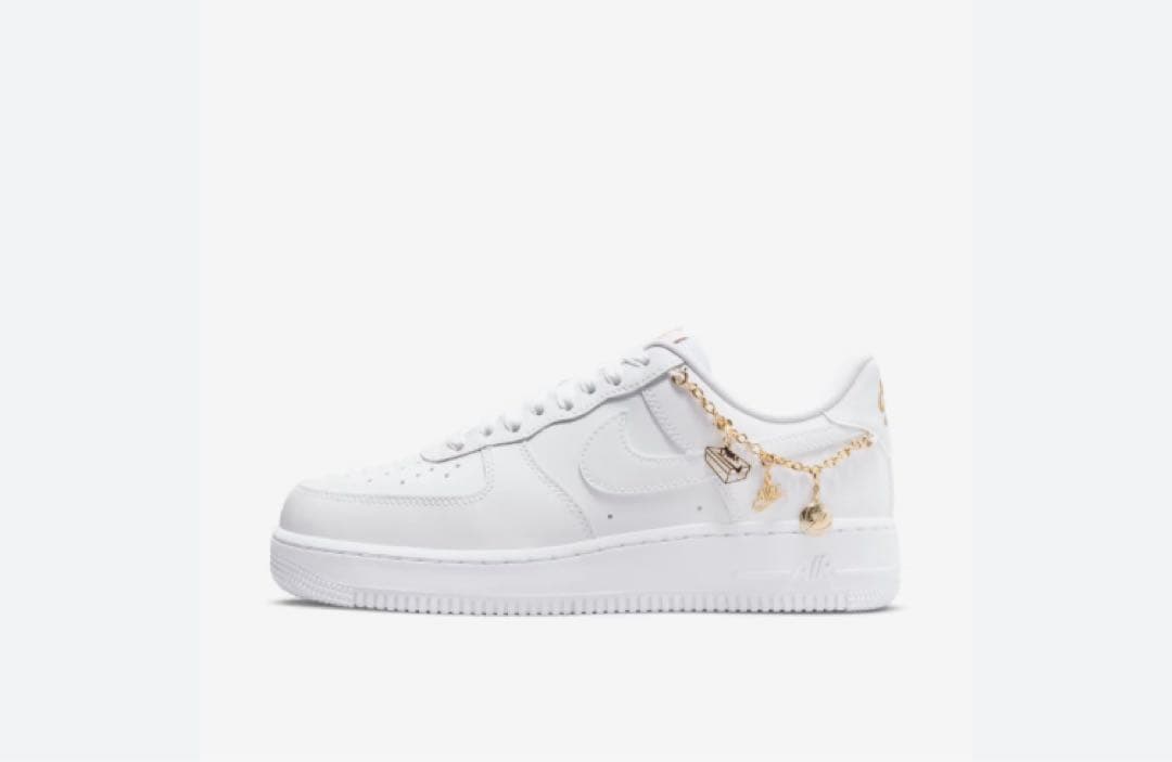 エアフォース1 ホワイトペンダント24.5 チェーン　スニーカー　WMNS 靴