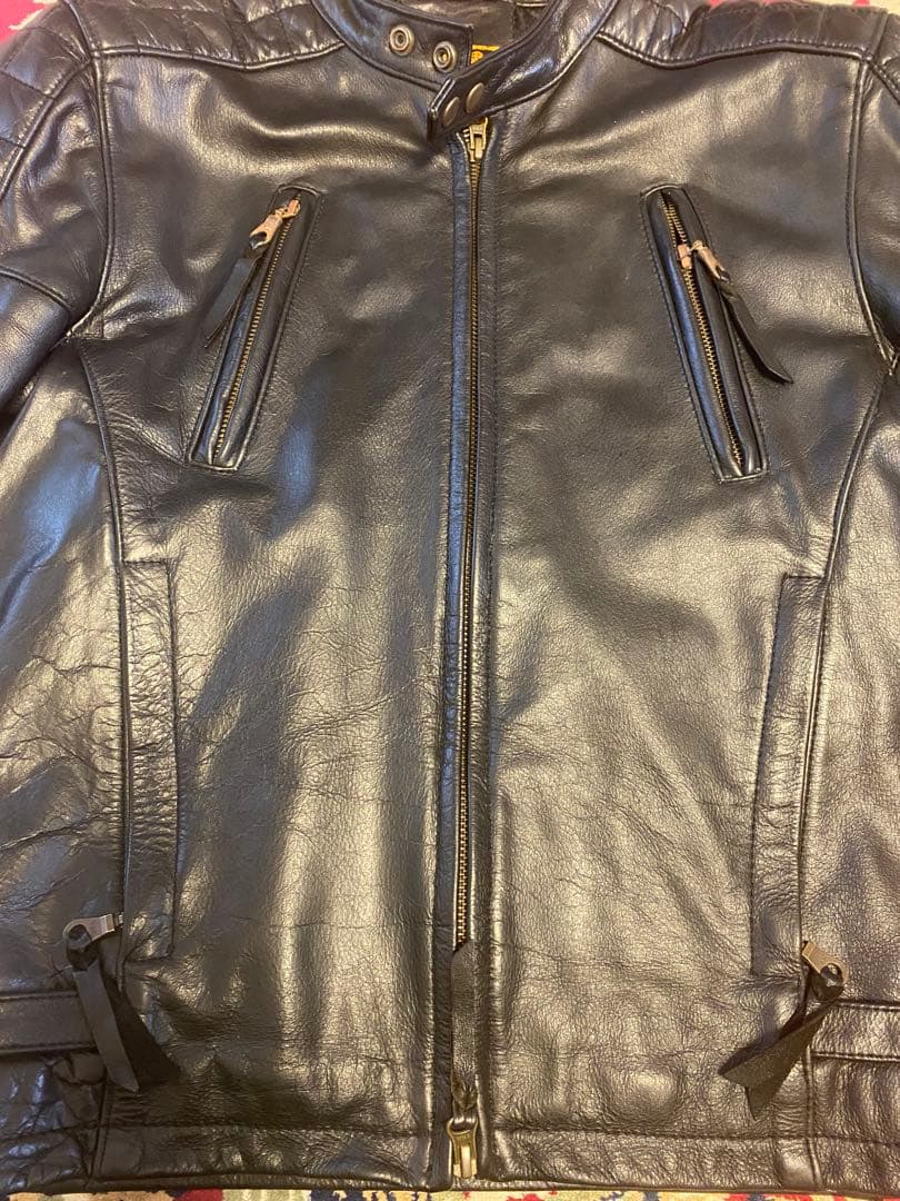 【DEGNER】レザーライダースジャケット　Mサイズ