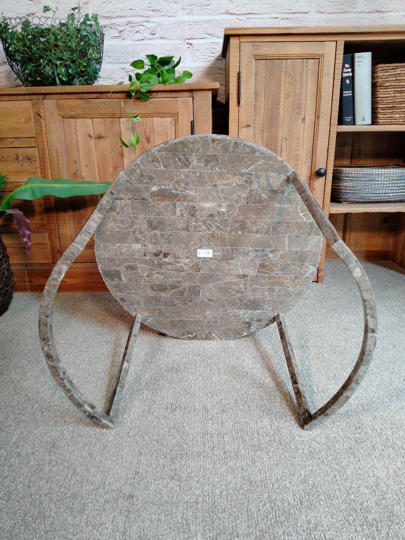 【荷川取良夫】 einteriors 大理石テーブル 展示品 GAK⑧