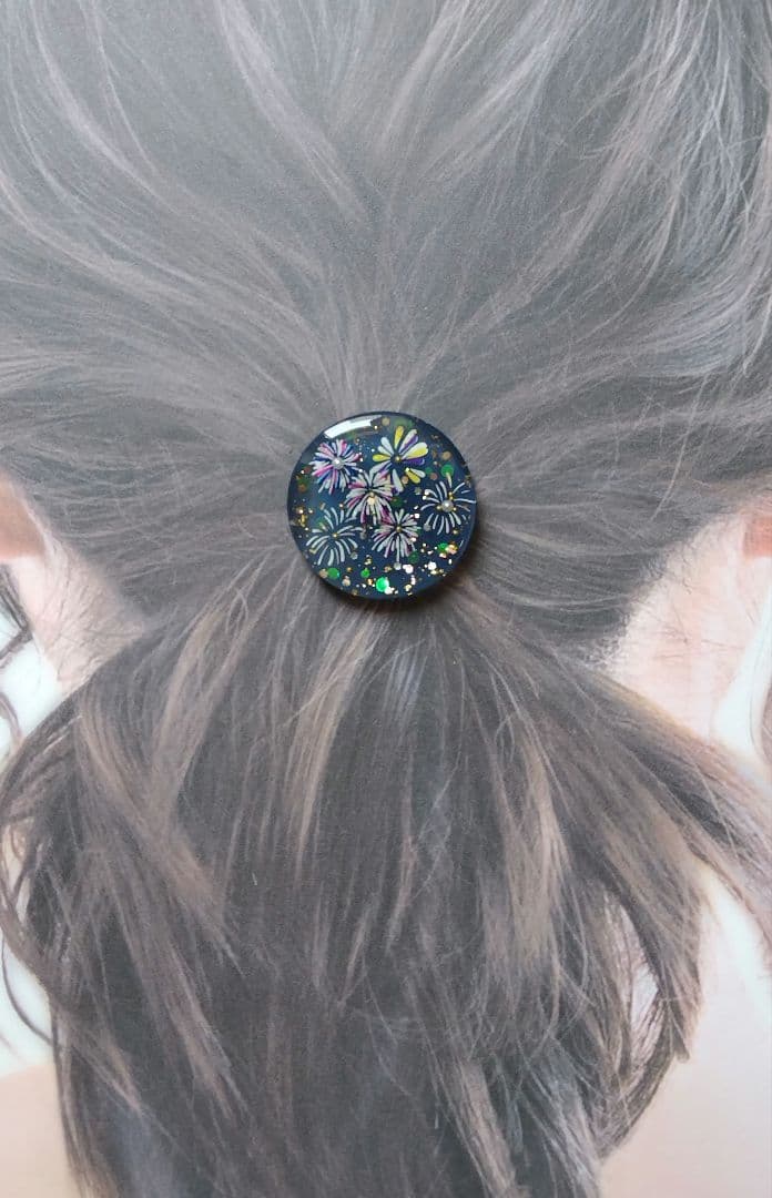 花火の季節 レジン ヘアゴム