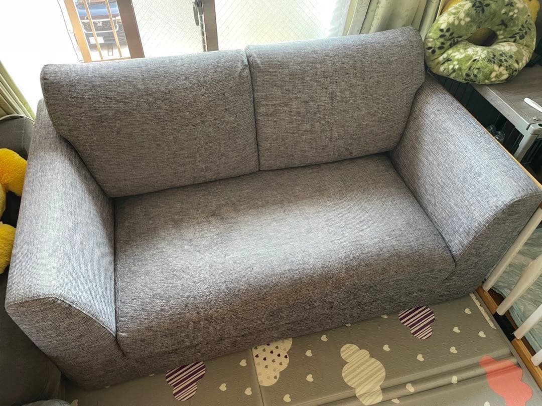 直接取引可能　グレー シンプルソファ