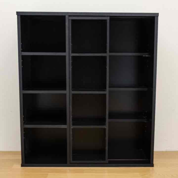 スライド式書棚　BK/DBR/NA/WH