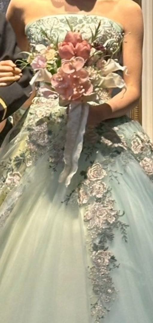アーティシャルフラワー ブーケ&ブートニア　くすみピンク系　韓国風　結婚式