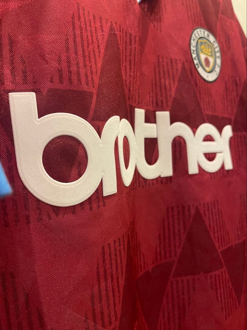 oasis ユニフォーム　マンチェスターシティ　復刻サッカー　Lサイズ　サッカー