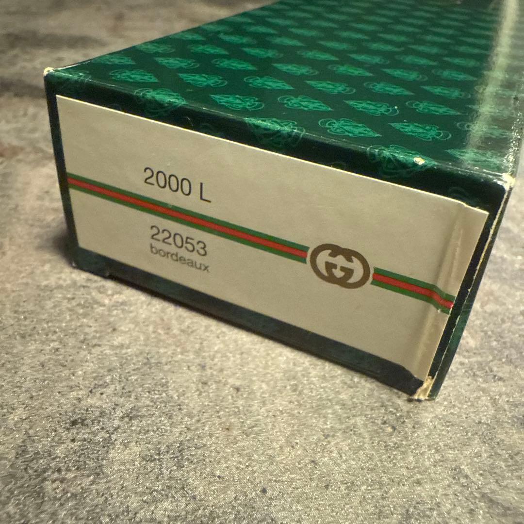 【美品】GUCCI クォーツ腕時計 ブラウンレザー シェリーライン 2000L