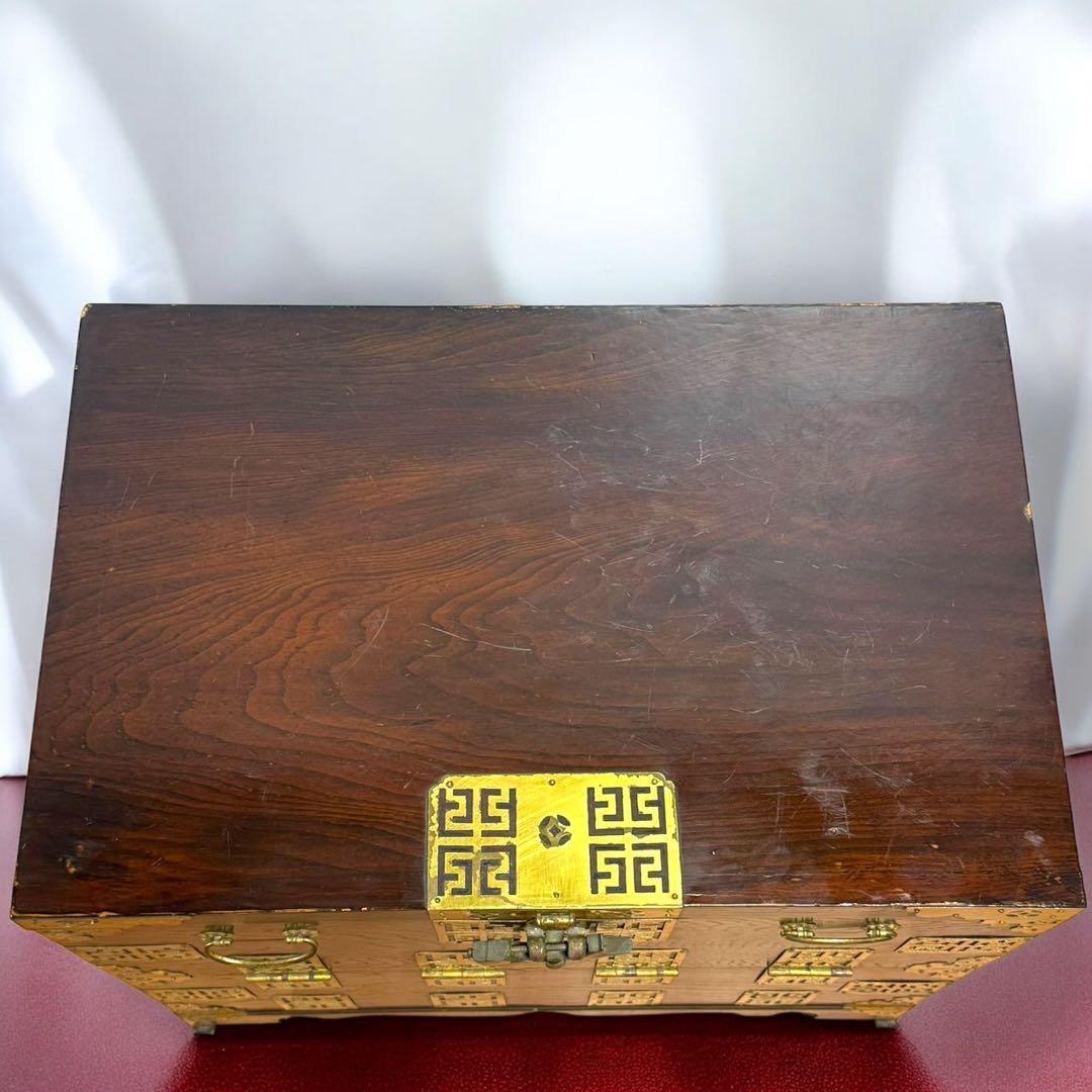 ☆希少品 李朝家具 バンダジ 半閉櫃 木製収納箱 朝鮮古民藝 韓国 パンダジ