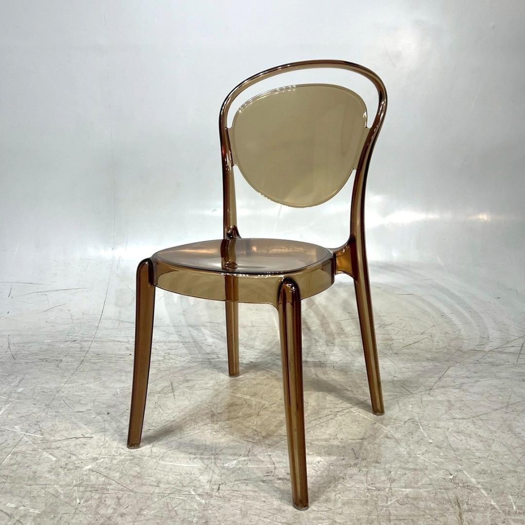 Calligaris カリガリス パリジェンヌ チェア透明 アンバー モダン