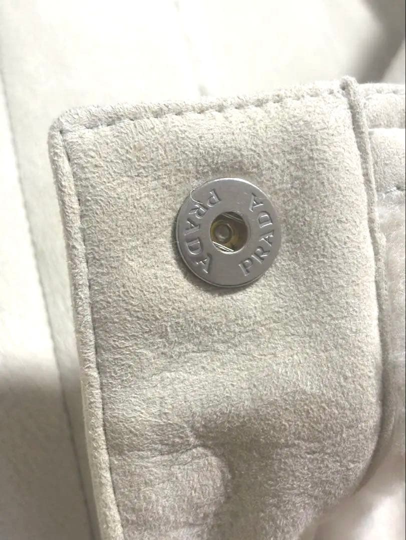 定価約90万 プラダ ムートン レザー シアリング ジャケット ブルゾン