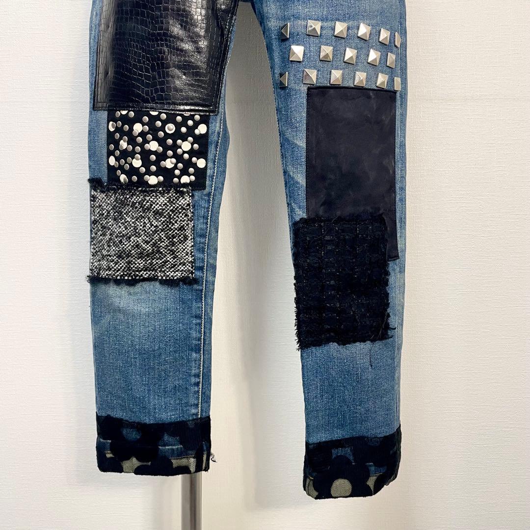 希少✨️ JUNYA WATANABE 異素材 パッチワーク デニムパンツ