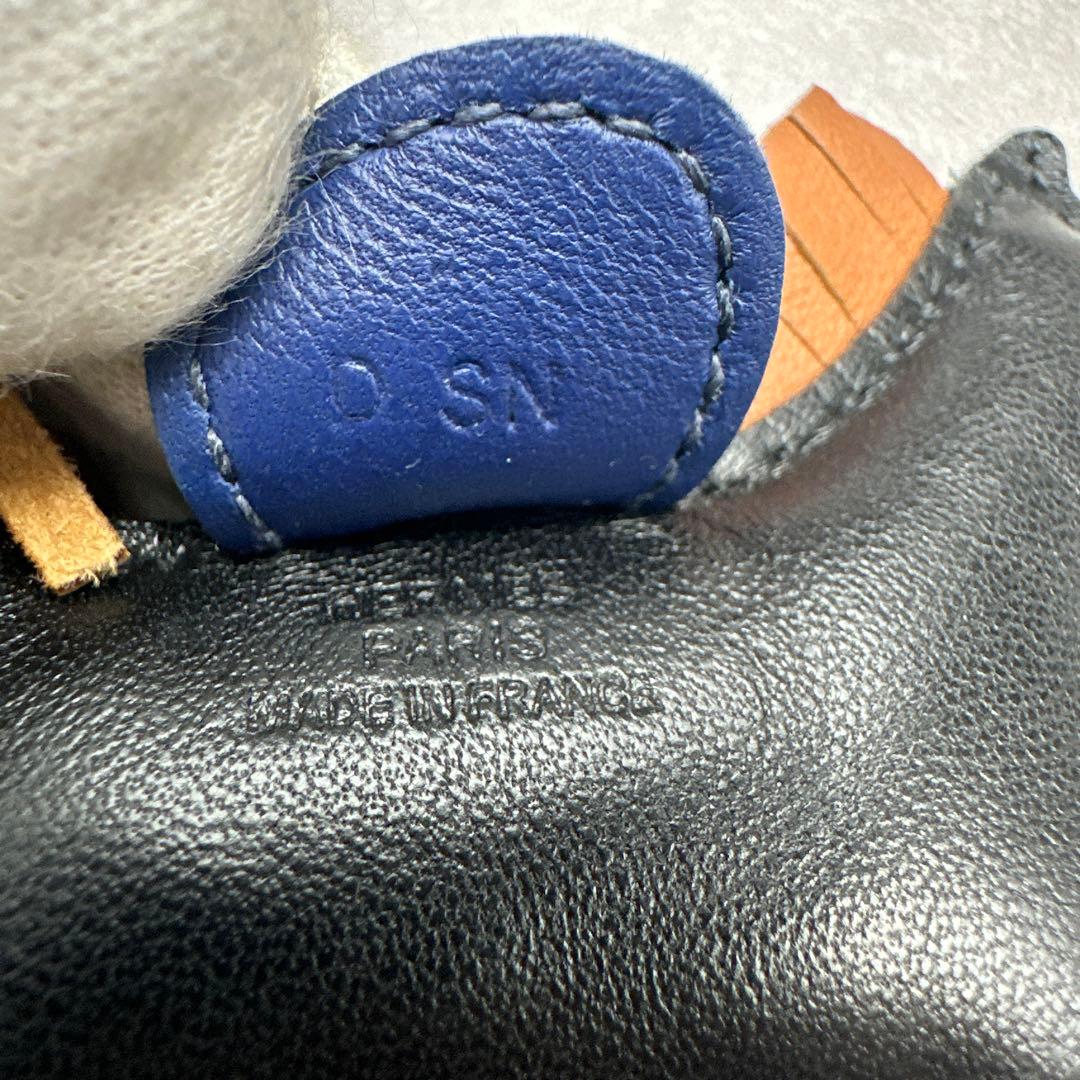 HERMES エルメス ロデオチャームPM ノアール ゴールド ブルーサフィール