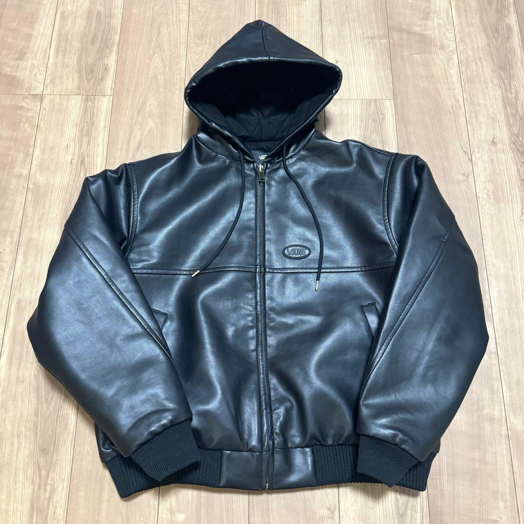 VANS Fake Leather Work Jacket BLACK Mサイズ