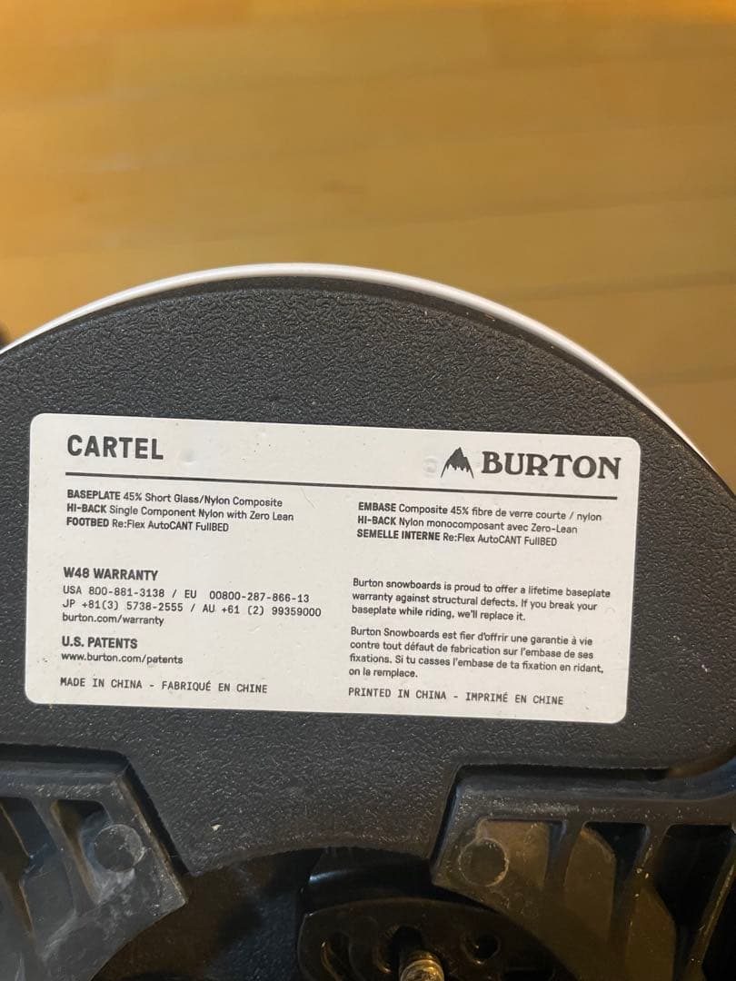 BURTON CARTEL スノーボード ビンディング メンズMサイズ