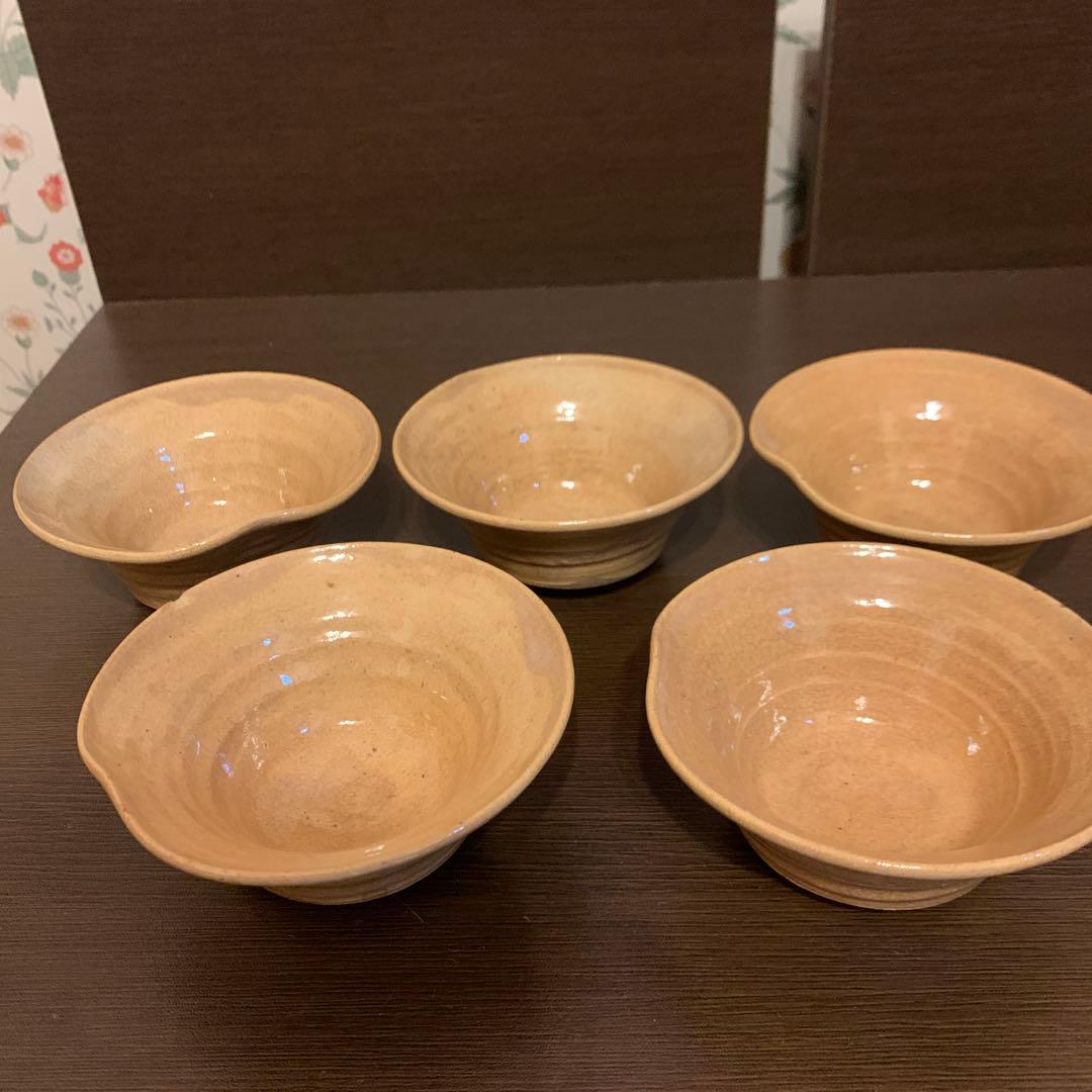 骨董品　萩焼煎茶茶碗　5個組
