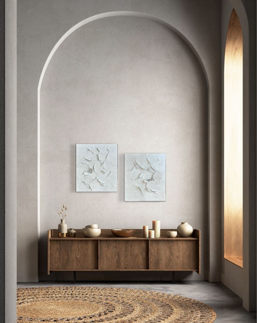 現代アート　53×45.5㎝　テクスチャーアート　大きめ　モダン　アートパネル